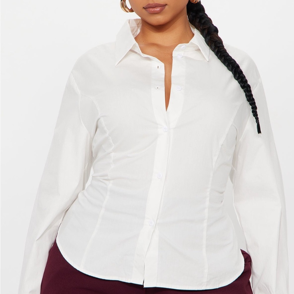 Lace Up Poplin Shirt